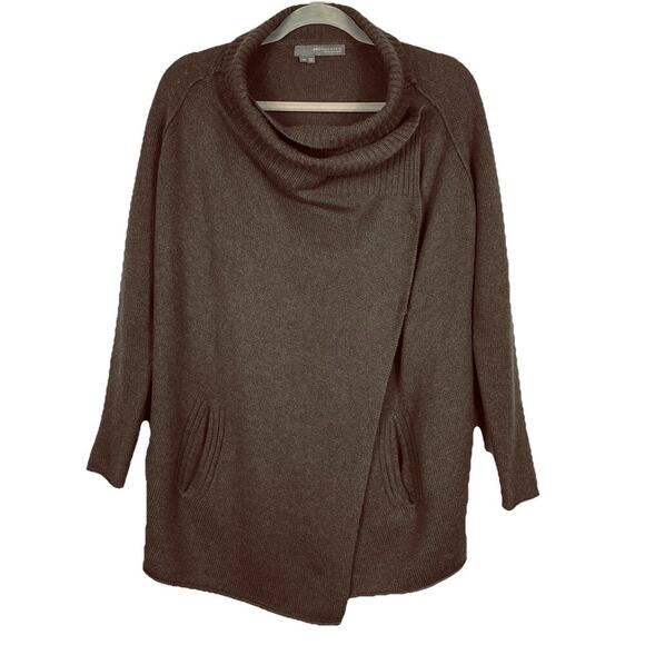 360 Cashmere Sweaters - 360 Cashmere Sweater Size XS Cocoa Brown Jordana Cowl Neck Wrap Lagenlook Boho